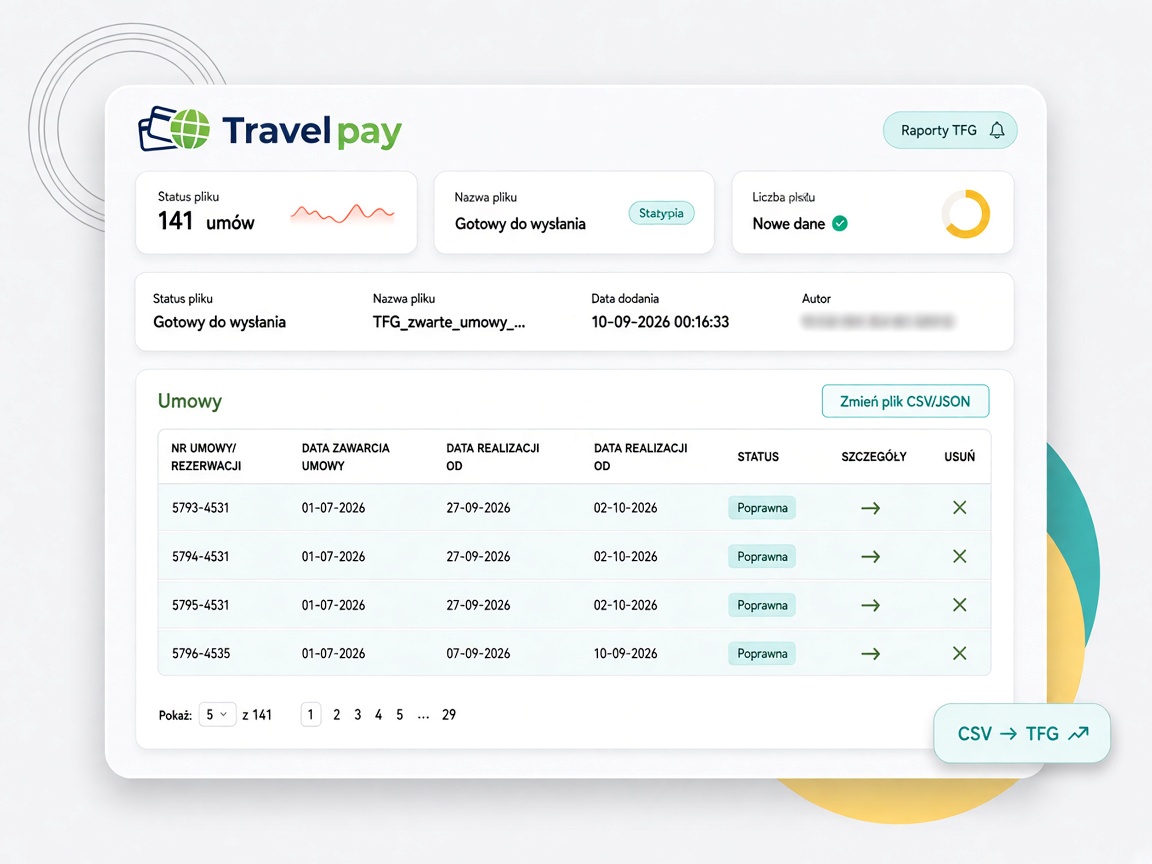 Raporty TFG — TravelPay
